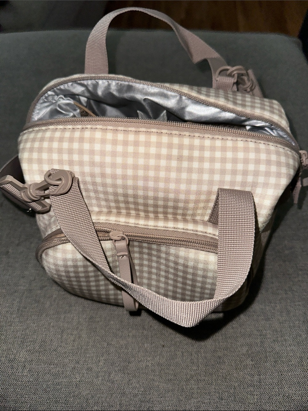 Cloud Island Gingham Bottle Cooler Diaper Bag